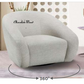 PICKARD PLYWOOD & EUCALYPTUS 360 DEGREE SWIVEL ARMCHAIR/SINGLE SEATER IN LINEN COLOUR