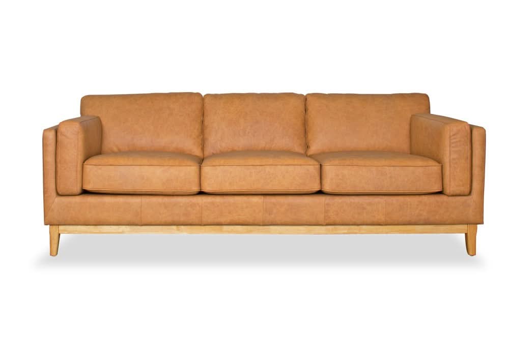 MARQUIS  3-SEATER OSLO LEATHER SOFA TAN