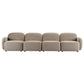 LORELEI  4-SEATER MODULAR SOFA CHENILLE - TAUPE COLOUR