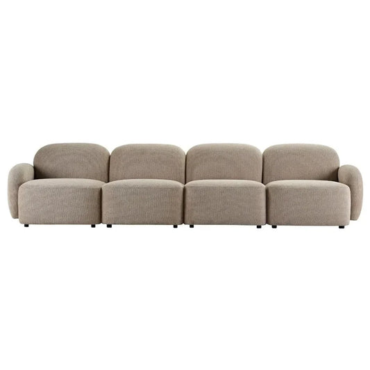 LORELEI  4-SEATER MODULAR SOFA CHENILLE - TAUPE COLOUR