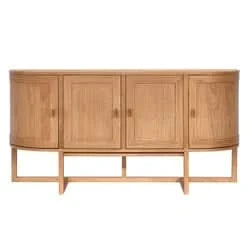 ENNIS OAK & OAK VENEER 4-DOOR BUFFET/SIDEBOARD OAK