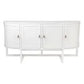 ENNIS 4 DOOR OAK & OAK VENEER BUFFET/SIDEBOARD WHITE