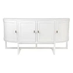 ENNIS 4 DOOR OAK & OAK VENEER BUFFET/SIDEBOARD WHITE