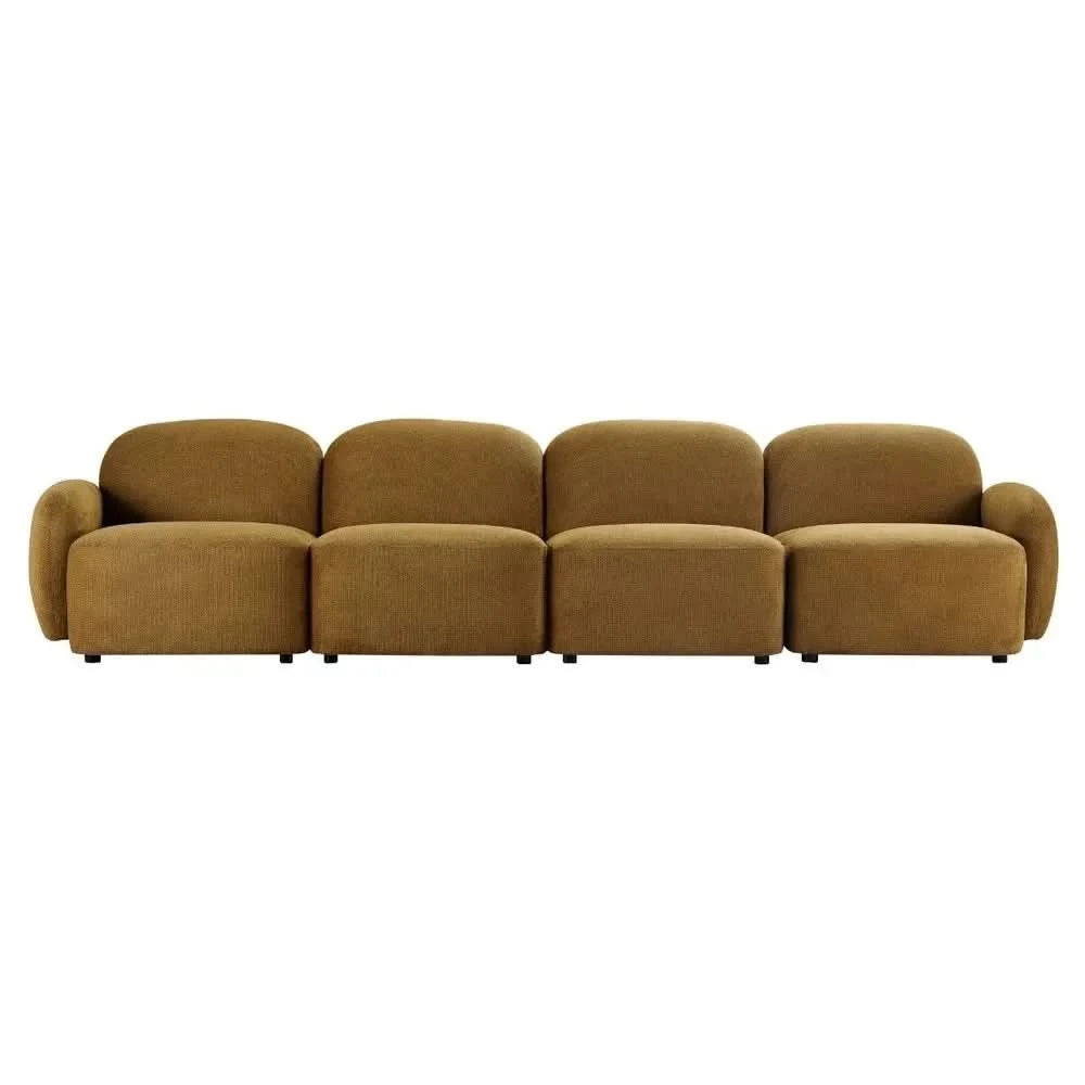 LORELEI  4-SEATER MODULAR FABRIC SOFA - TOFFEE COLOUR