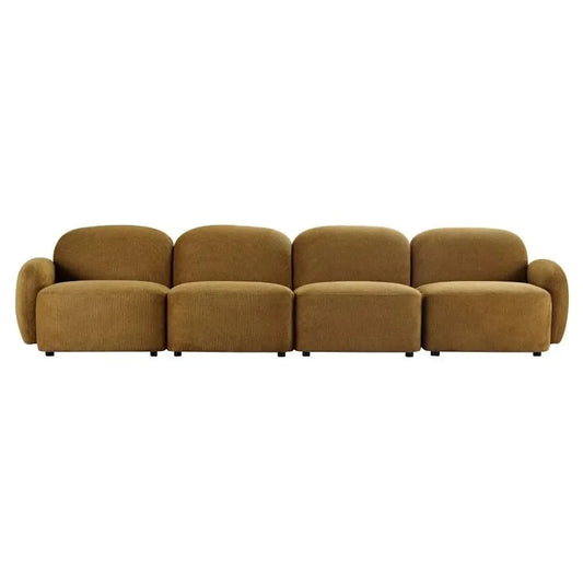 LORELEI  4-SEATER MODULAR FABRIC SOFA - TOFFEE COLOUR