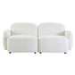 LORELEI 2-SEATER MODULAR CHENILLE SOFA WHITE COLOUR