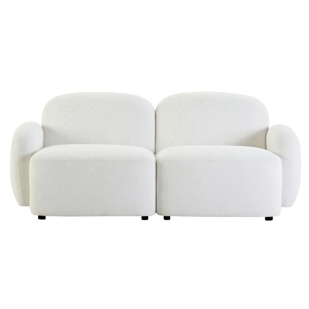 LORELEI 2-SEATER MODULAR CHENILLE SOFA WHITE COLOUR