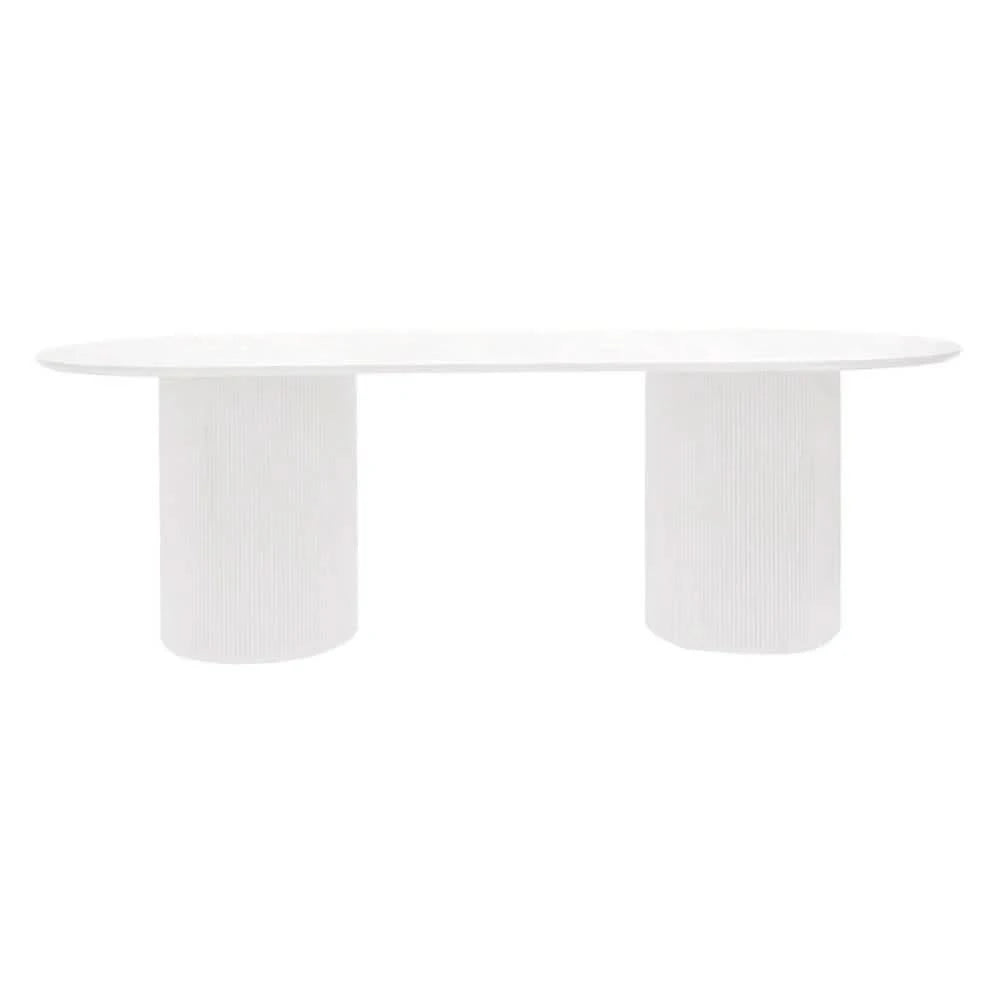 BELGRAVIA OVAL DINING TABLE 240CM WHITE