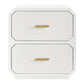 DELGARDO HAMPTON STYLE 2-DRAWER BEDSIDE TABLE WHITE