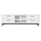PEMBROKE OAK TIMBER 4-DRAWER TV UNIT ETU WHITE 200CM