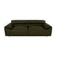 SPARKLER LEATHER 3-SEATER + 2-SEATER LEATHER SOFA OLIVE GREEN LOUNGE SET