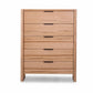 KIPLING MESSMATE TIMBER 5-DRAWER TALLBOY 5-DRAWER CHEST OF DRAWERS NATURAL