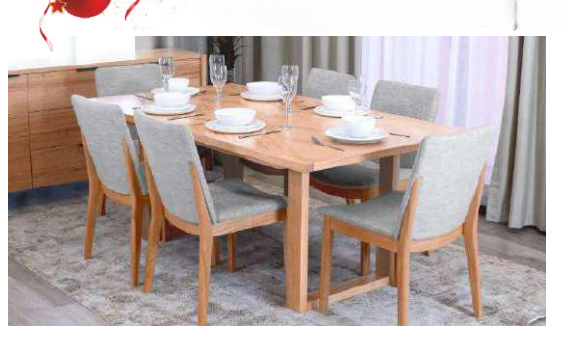 KIPLING MESSMATE TIMBER RECTANGULAR DINING TABLE NATURAL 240CM & 8 KIPLING DINING CHAIRS
