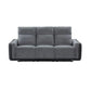 LUND FABRIC 3-SEATER ELECTRIC RECLINER SOFA TWO TONE GREY