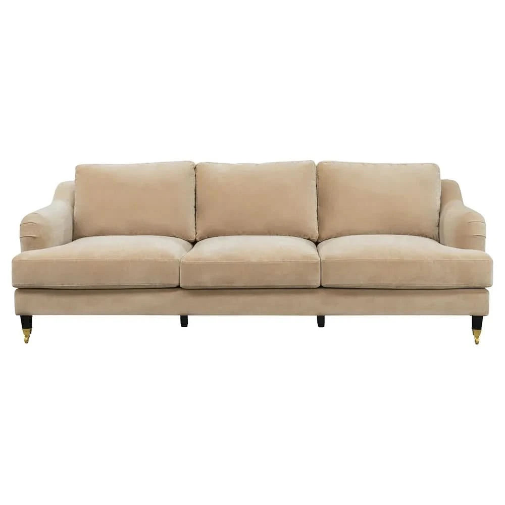 ORVIL-3-SEATER SOFA TAUPE VELVET