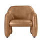 ANDERS TOP GRAIN COW LEATHER ARMCHAIR LIGHT BROWN