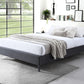 SASHA FABRIC DOUBLE BED BASE IN MID GREY