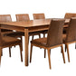 LARISSA SOLID & VENEER MARRI WOOD 9 PIECE DINING SET NATURAL/TOFFEE DINING TABLE & 8 CHAIRS