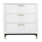 PEMBROKE OAK TIMBER 3-DRAWER CHEST OF DRAWERS WHITE