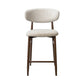 SEVERIN SOLID & VENEER MALAYSIAN HARDWOOD BAR CHAIR BEIGE/ WALNUT