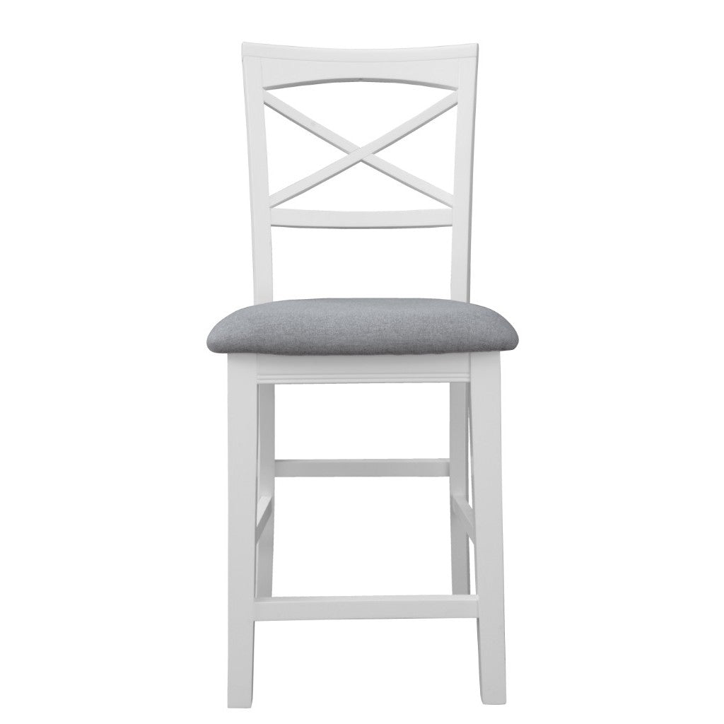 LUGANO HAMPTONS STYLE ACACIA FABRIC NEW BAR CHAIR BAR STOOL W:48XD:55XH107CM