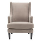 SILAS BEIGE CHENILLE WING BACK ARMCHAIR/OCCASIONAL CHAIR