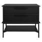 MORETTI 2-DRAWER BEDSIDE TABLE SATIN BLACK LARGE