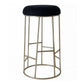 JACE GOLD STEEL BAR STOOL - BLACK LINEN