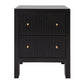 JAYLA SMALL BLACK 2-DRAWER BEDSIDE TABLE