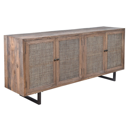 KUMBRIA RECLAIMED ELM TIMBER SANDBLAST SIDEBOARD/BUFFET  NATURAL