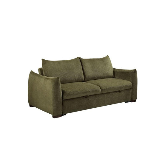OAKLI FABRIC PULLOUT 3-SEATER SOFA BED GREEN