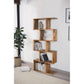 LUZU SOLID MANGO WOOD OPEN BOOKCASE /BOOKSHELF OAK BROWN 80X28X185CM