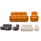 HAWES 3 PIECE ELECTRIC RECLINER 3-SEATER SOFA & 2 ARMCHAIRS GUNMETAL COLOUR - MyChocolateWood