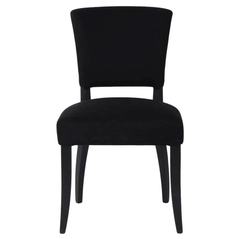 SET OF 2 CAVENDISH LINEN DINING CHAIR BLACK