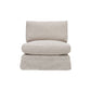 LIVINGSTON FABRIC  ARMLESS LOUNGE CHAIR  'LEMAY' KHAKI COLOUR