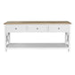 CHRISTA HAMPTON SOLID ACACIA 3-DRAWER CONSOLE TABLE HALL TABLE LIGHT OAK/WHITE