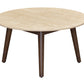 SEVERIN SOLID & VENEER MALAYSIAN HARDWOOD ROUND COFFEE TABLE  WALNUT DIA.80CM