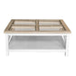 CHRISTA HAMPTON SOLID ACACIA SQUARE COFFEE TABLE LIGHT OAK/WHITE