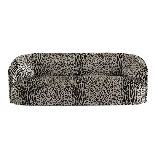 ROSQUIN 3-SEATER LEOPARD CHENILLE FABRIC SOFA