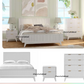 ELIJAH ACACIA WOOD 4-DRAWER TALLBOY CHEST OF  4 DRAWERS IN WHITE