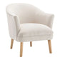 ELMORE CHENILLE FABRIC TUB CHAIR/OCCASIONAL CHAIR CREAM