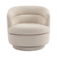 BRYNN  SWIVEL BOUCLE ARMCHAIR WHITE
