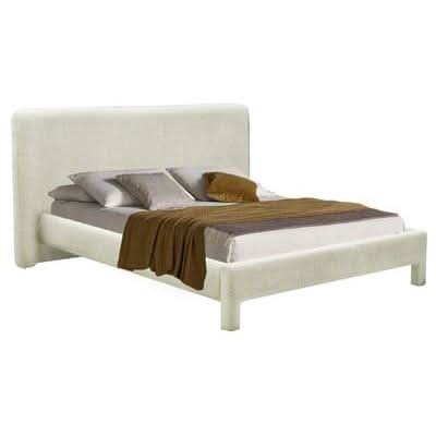 MARIBO FABRIC QUEEN BED OATMEAL