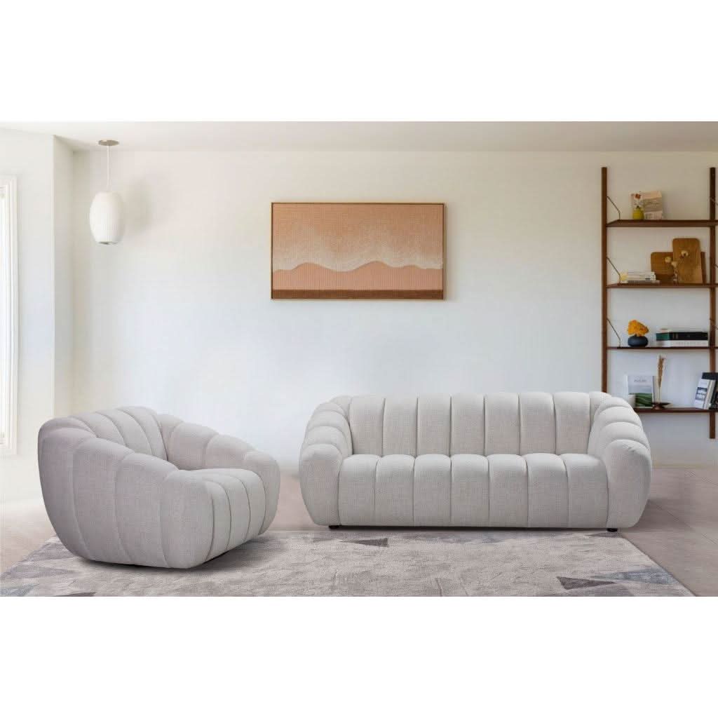 BRIELLE FABRIC 3-SEATER SOFA BEIGE