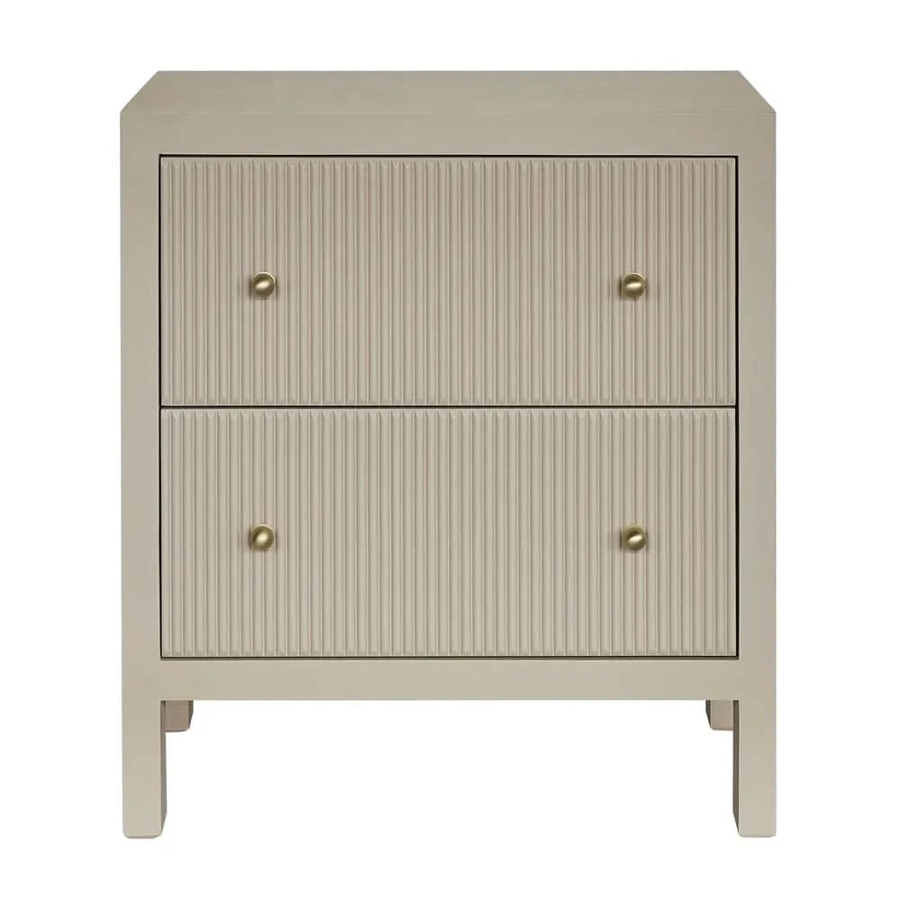 JAYLA LARGE BEIGE 2-DRAWER LARGE BEDSIDE TABLE