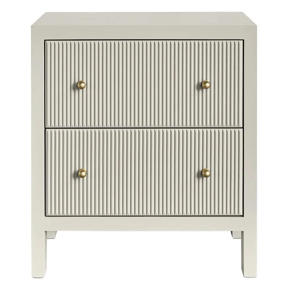 JAYLA LARGE GREY 2-DRAWER BEDSIDE TABLE
