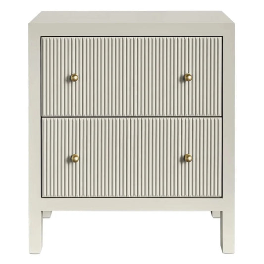 JAYLA LARGE GREY 2-DRAWER BEDSIDE TABLE