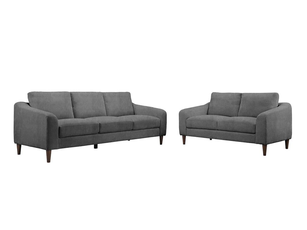 BALLINA FABRIC 2-SEATER SOFA + 3-SEATER  SOFA GRANITE