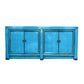 FUZHOU HSB110 CHINESE ANTIQUE RECYCLED  PINE TIMBER BUFFET/SIDEBOARD 4 DOORS BLUE