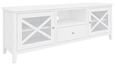 LUGANO HAMPTONS STYLE ACACIA MEDIUM TV UNIT 2 DOORS /1 DRAWER 170CM WHITE